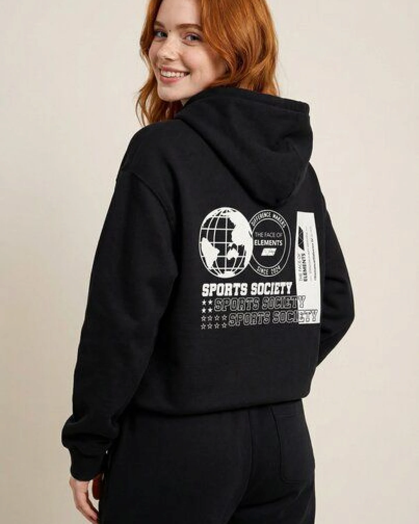 THE FACE OF ELEMENTS STATEMENT - OVERSIZED FIT HOODIE AUS 100% BIO-BAUMWOLLE – Ansicht 4