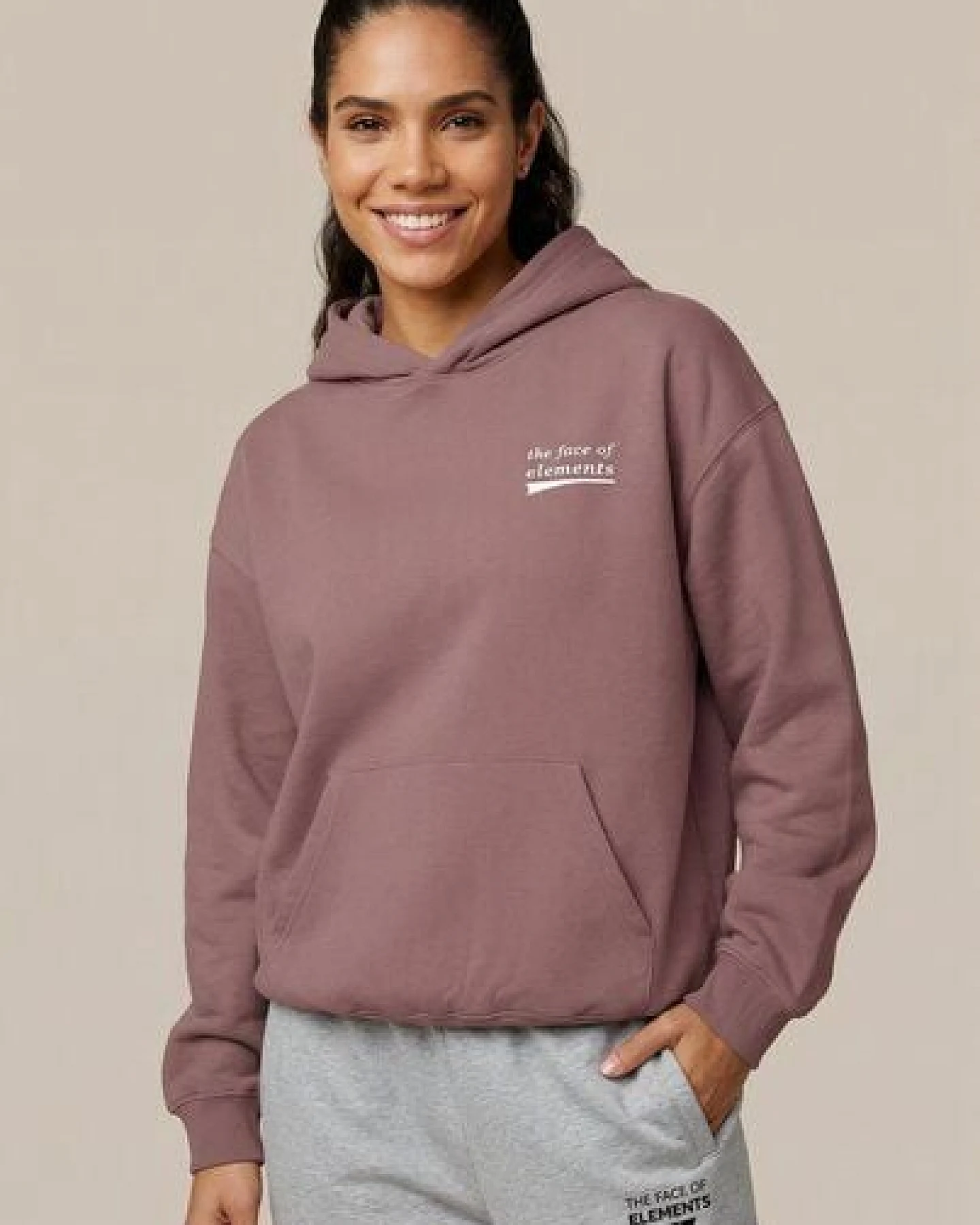 THE FACE OF ELEMENTS STATEMENT - OVERSIZED FIT HOODIE AUS 100% BIO-BAUMWOLLE – Ansicht 4