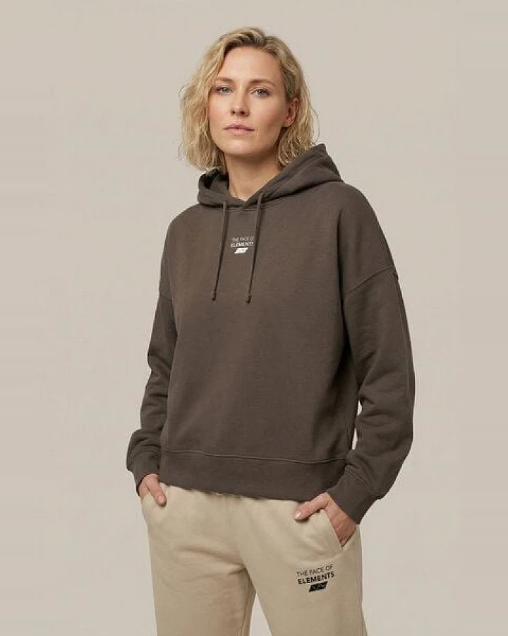 THE FACE OF ELEMENTS ESSENTIAL - RELAXED BOXY FIT HOODIE AUS 100% BIO-BAUMWOLLE