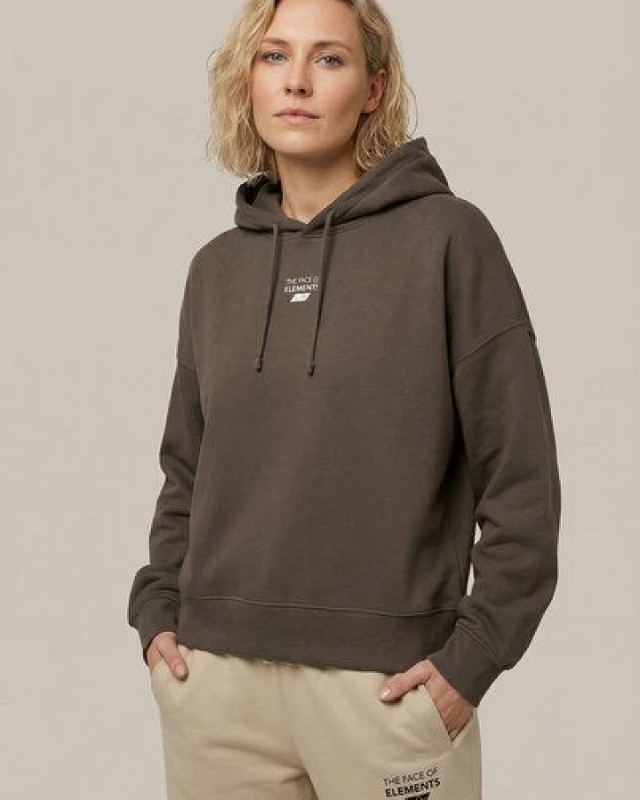 THE FACE OF ELEMENTS ESSENTIAL - RELAXED BOXY FIT HOODIE AUS 100% BIO-BAUMWOLLE