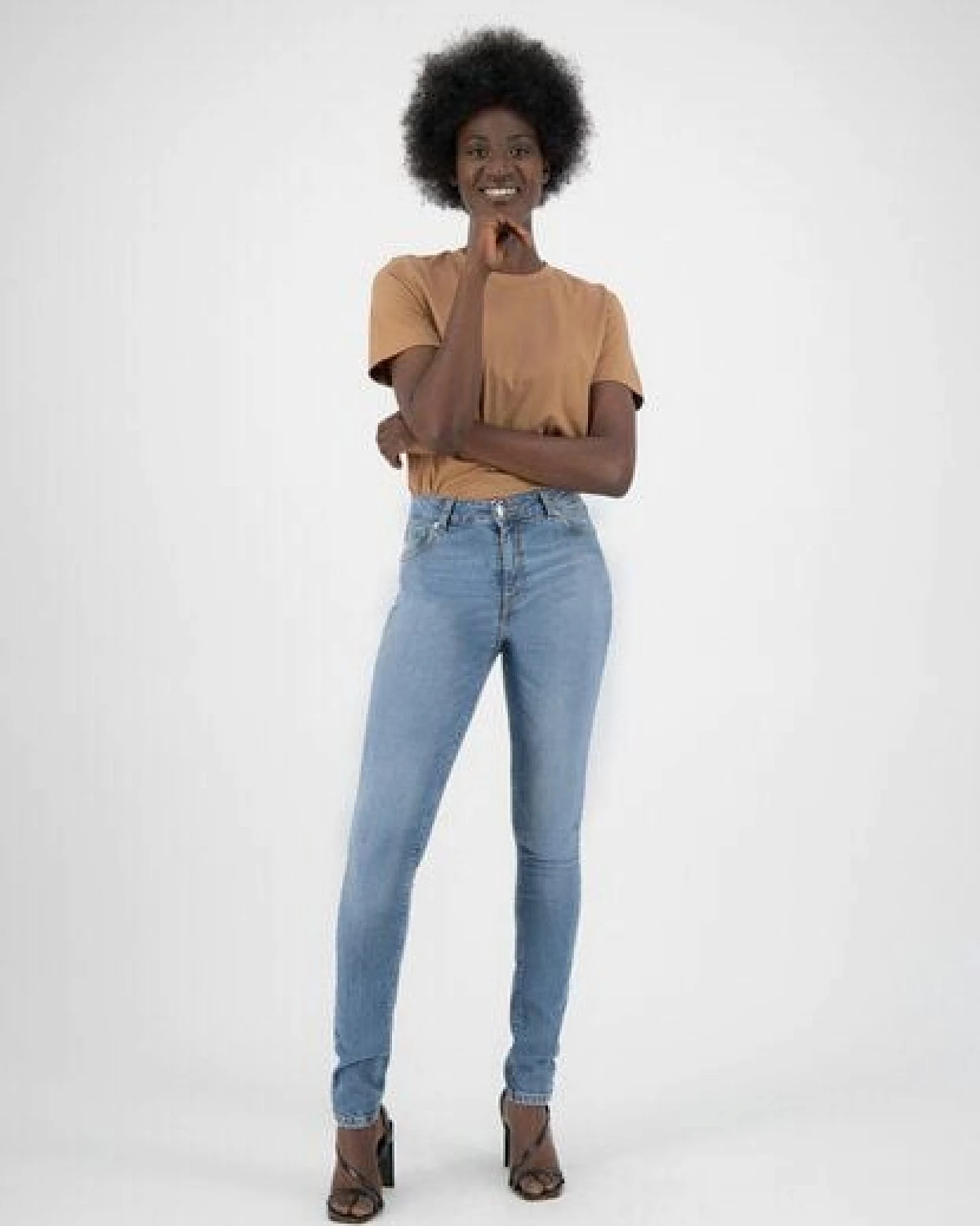 MUD Jeans Damen Jeans "Skinny Hazen - Fan Stone" – Ansicht 2