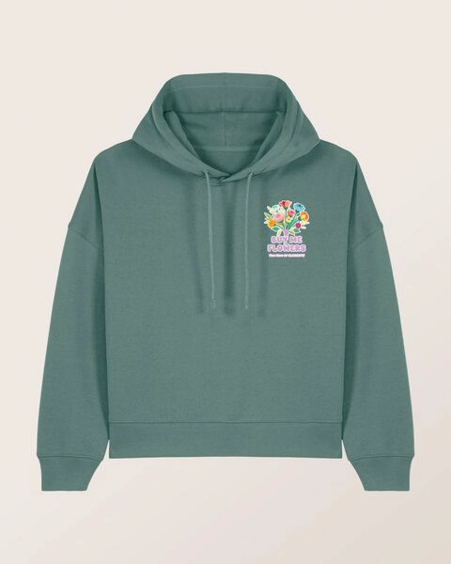 THE FACE OF ELEMENTS BUY ME FLOWERS - RELAXED BOXY FIT HOODIE AUS 100% BIO-BAUMWOLLE – Ansicht 3