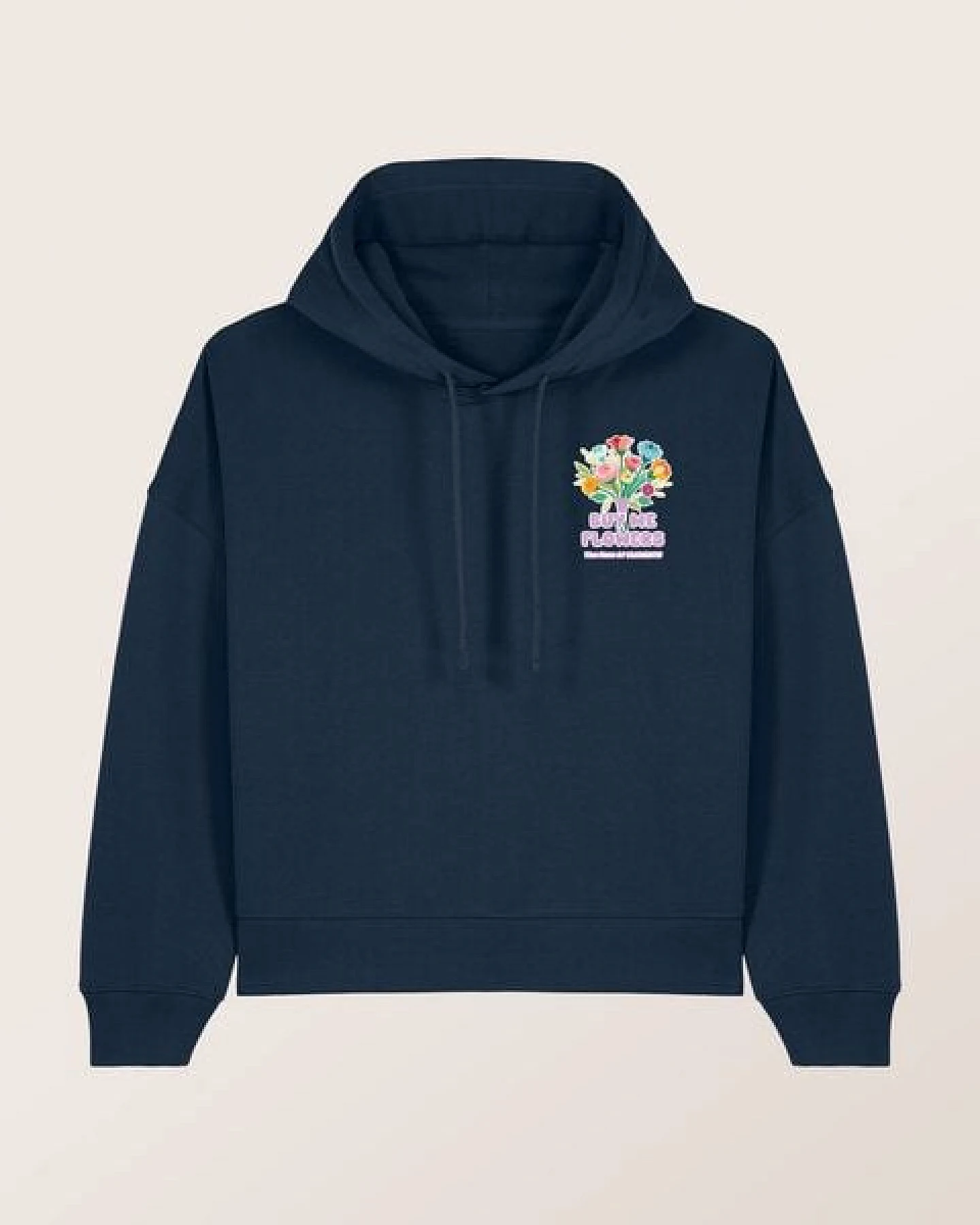 THE FACE OF ELEMENTS BUY ME FLOWERS - RELAXED BOXY FIT HOODIE AUS 100% BIO-BAUMWOLLE – Ansicht 4