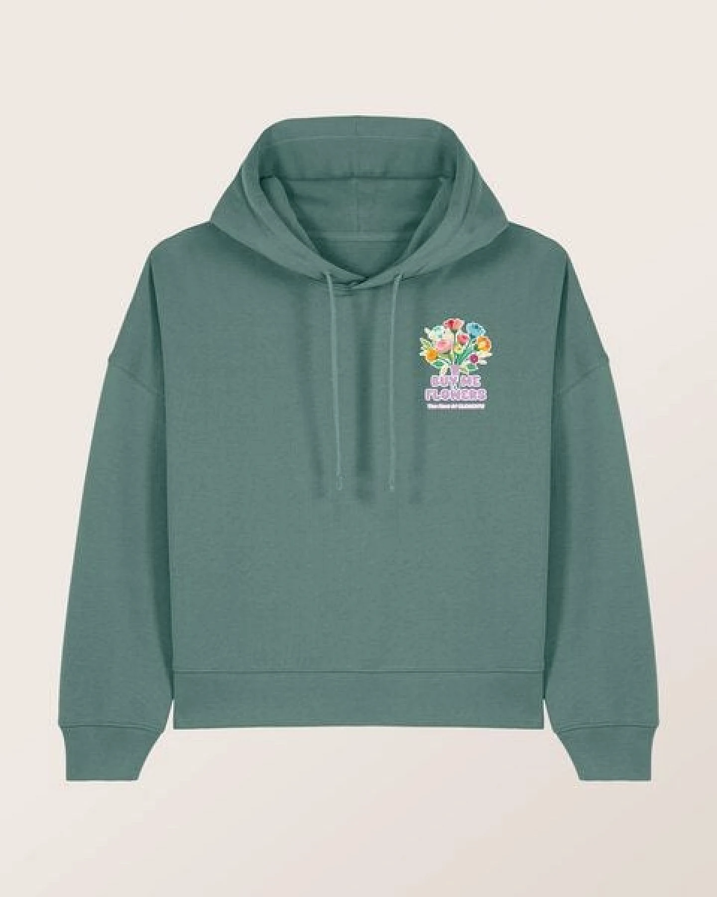 THE FACE OF ELEMENTS BUY ME FLOWERS - RELAXED BOXY FIT HOODIE AUS 100% BIO-BAUMWOLLE – Ansicht 3