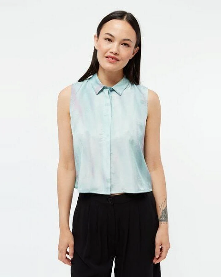 Givn Berlin Kurzarmbluse GBXENIA aus TENCEL mit Peach-Effekt