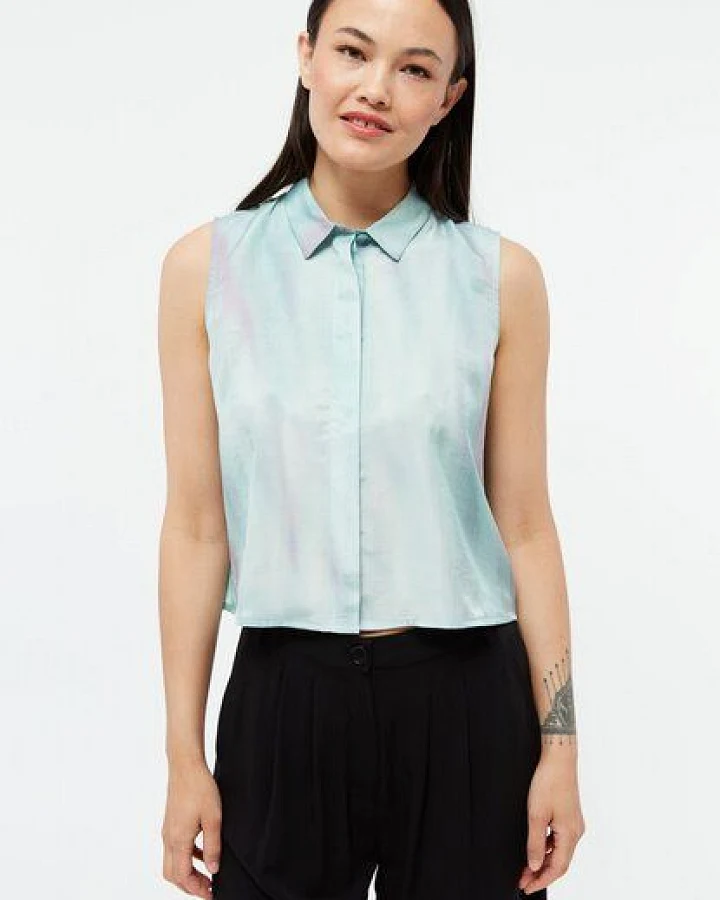 Givn Berlin Kurzarmbluse GBXENIA aus TENCEL mit Peach-Effekt