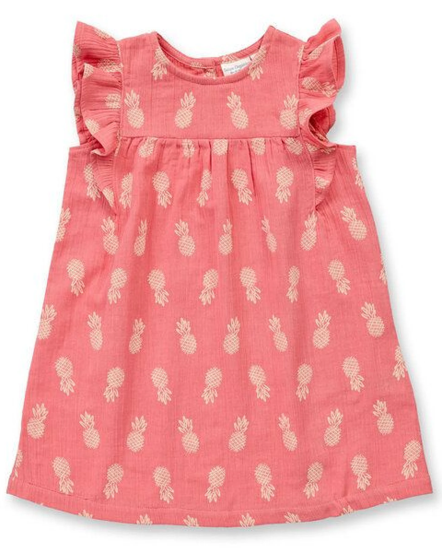 sense-organics Kinder Sommerkleid Muslin Bio Baumwolle Ananasdruck – Ansicht 2