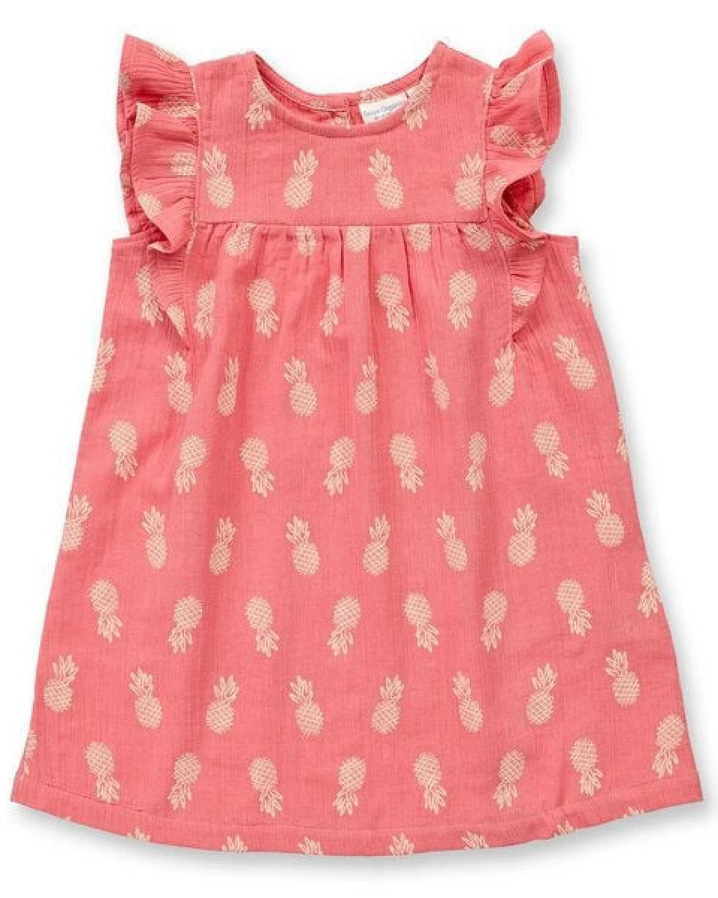sense-organics Kinder Sommerkleid Muslin Bio Baumwolle Ananasdruck – Ansicht 2