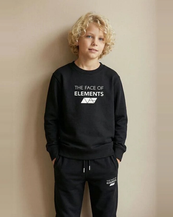 THE FACE OF ELEMENTS BOLD - RELAXED FIT KIDS SWEATSHIRT AUS 100% BIO-BAUMWOLLE