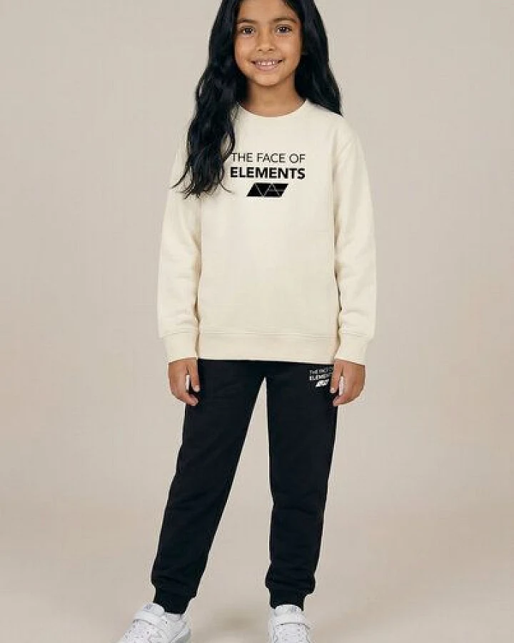 THE FACE OF ELEMENTS BOLD - RELAXED FIT KIDS SWEATSHIRT AUS 100% BIO-BAUMWOLLE