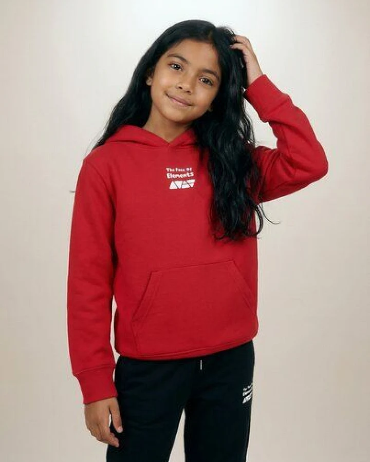 THE FACE OF ELEMENTS PLAYFUL COLOR RUSH - RELAXED FIT KIDS HOODIE AUS 100% BIO-BAUMWOLLE