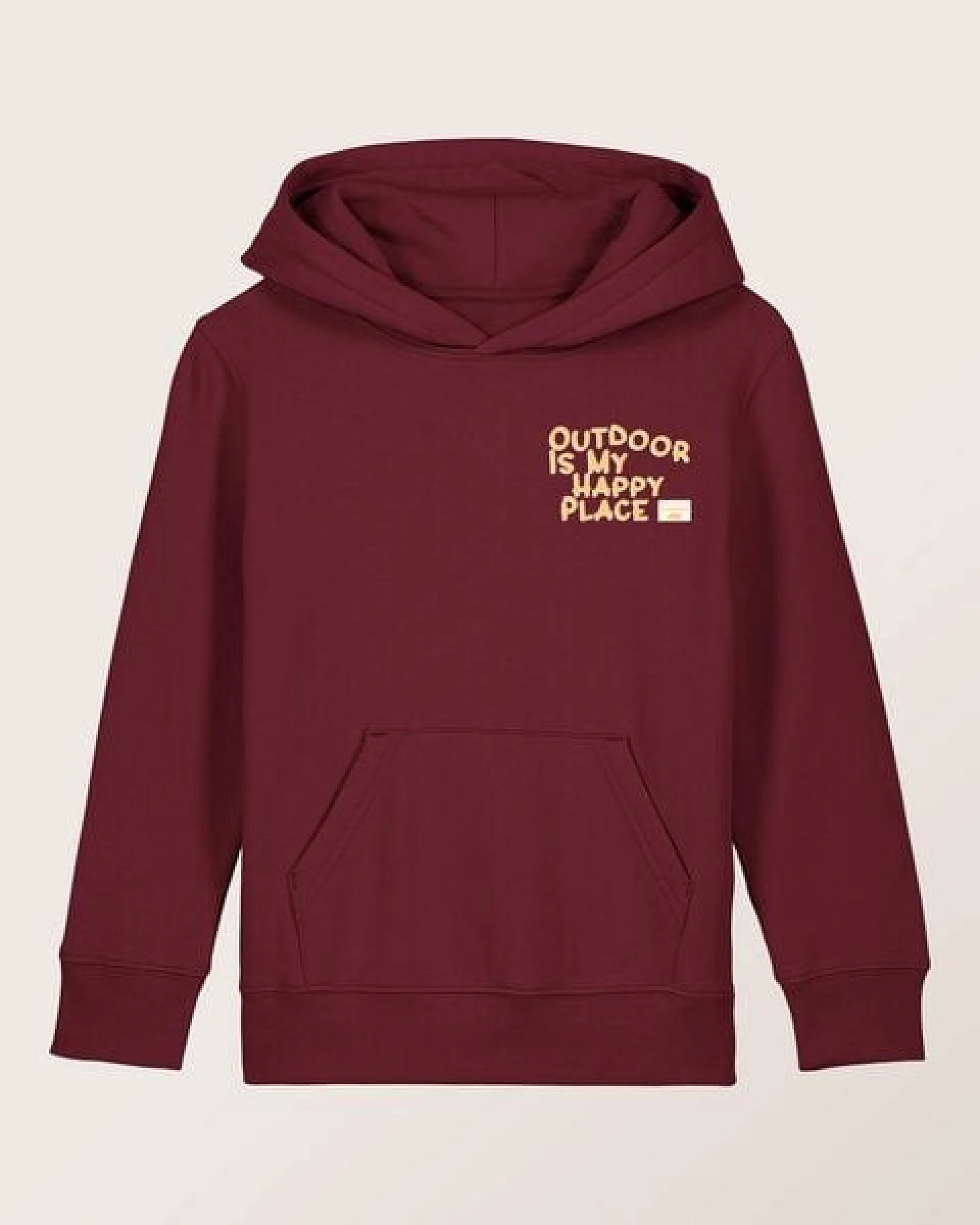 THE FACE OF ELEMENTS OUTDOOR IS MY HAPPY PLACE - RELAXED FIT KIDS HOODIE AUS 100% BIO-BAUMWOLLE – Ansicht 4