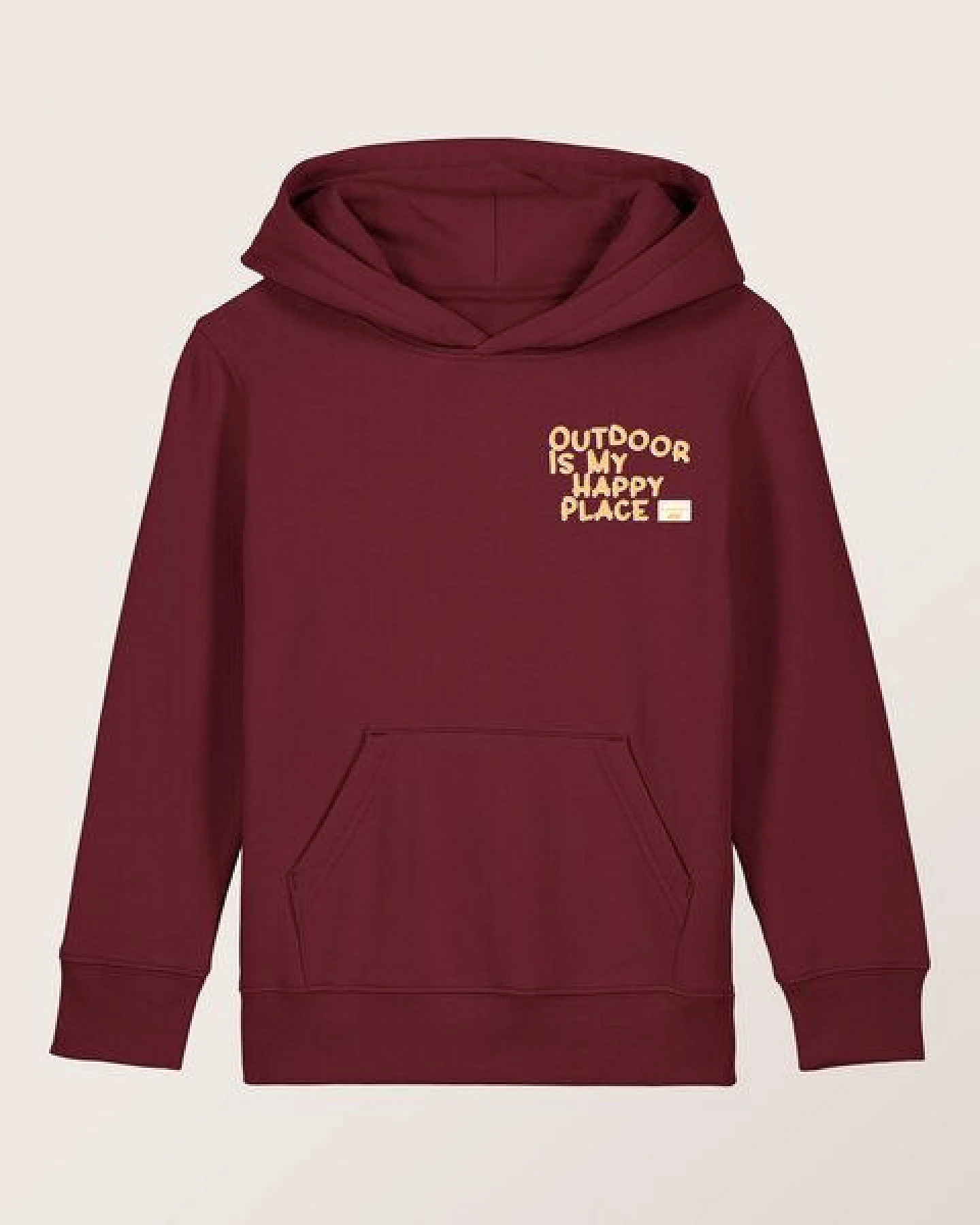 THE FACE OF ELEMENTS OUTDOOR IS MY HAPPY PLACE - RELAXED FIT KIDS HOODIE AUS 100% BIO-BAUMWOLLE – Ansicht 4