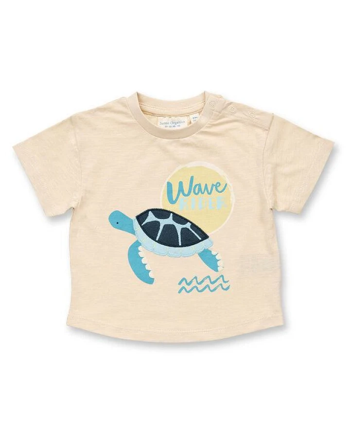 sense-organics Sense Organics Baby T-Shirt Schildkörte Bio Baumwolle