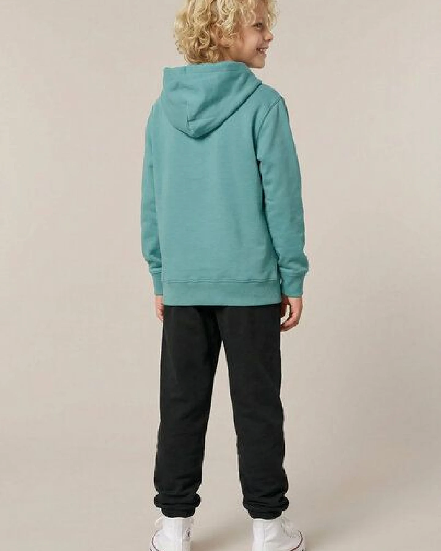 THE FACE OF ELEMENTS ESSENTIAL - RELAXED FIT KIDS HOODIE AUS 100% BIO-BAUMWOLLE – Ansicht 2