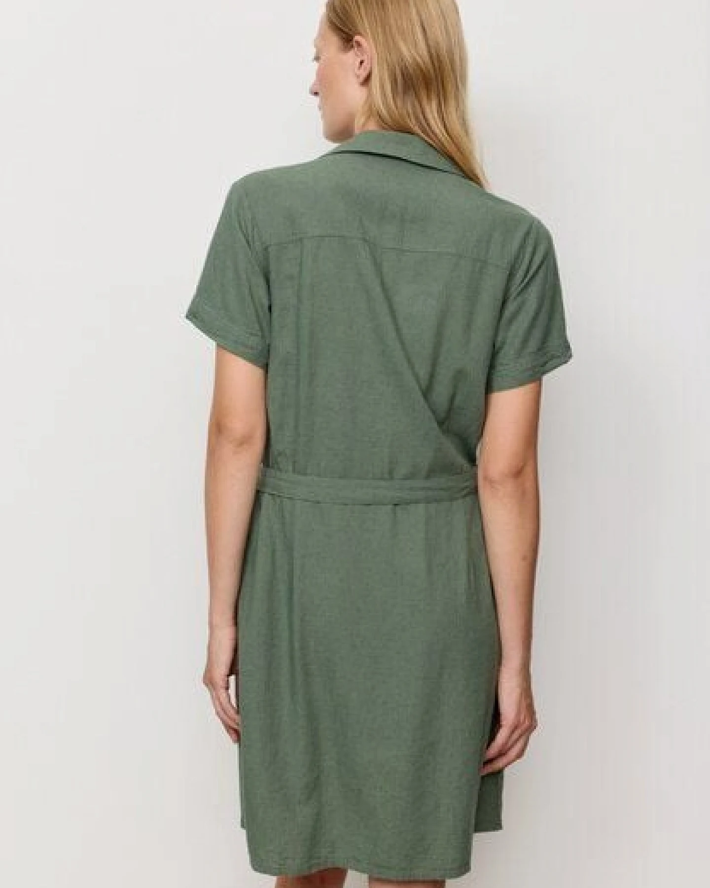 Damen Kleid aus Leinen und LENZING ECOVERO Viskose Mix - YUCCA - recolution – Ansicht 4