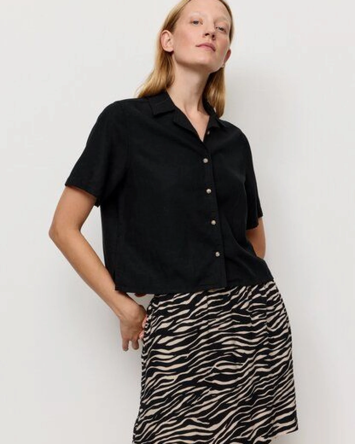 Damen Rock aus LENZING ECOVERO Viskose - ZEDOARY ZEBRA - recolution – Ansicht 2