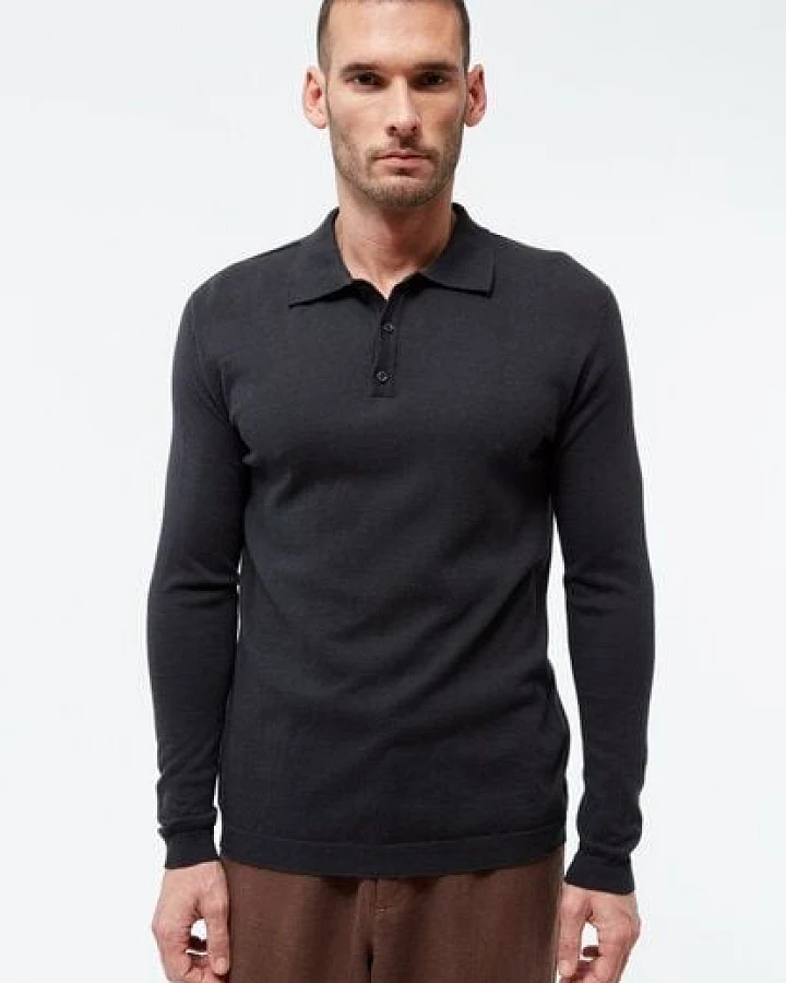 Givn Berlin Polo-Strickpullover GBLINO aus Bio-Baumwolle