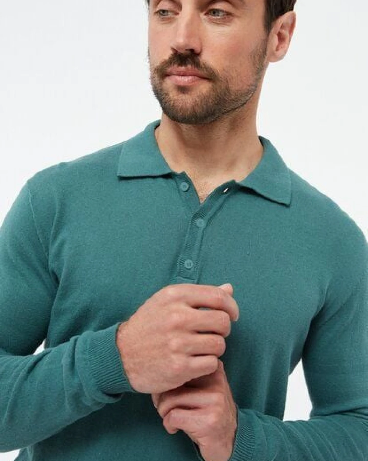 Givn Berlin Polo-Strickpullover GBLINO aus Bio-Baumwolle – Ansicht 3