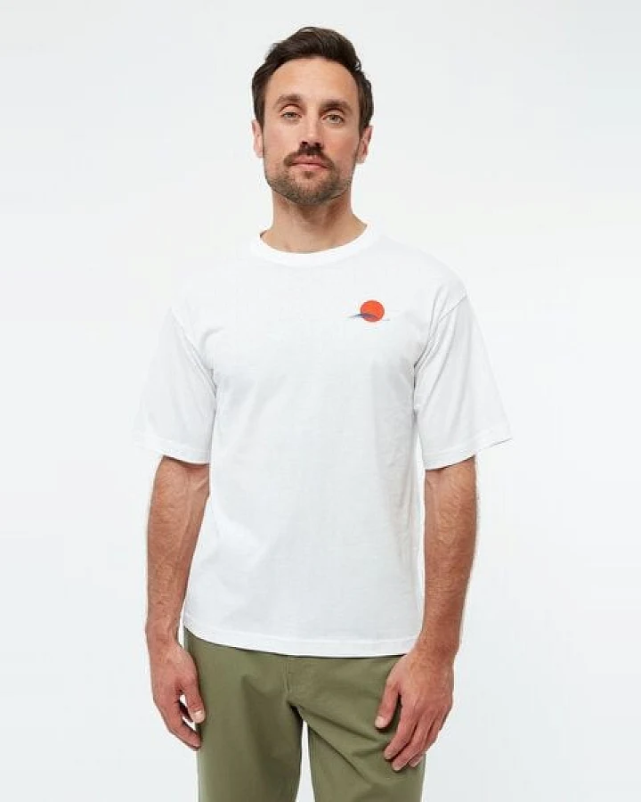 Givn Berlin T-Shirt GBLASSE (SUNSET) aus Bio-Baumwolle mit Print - White