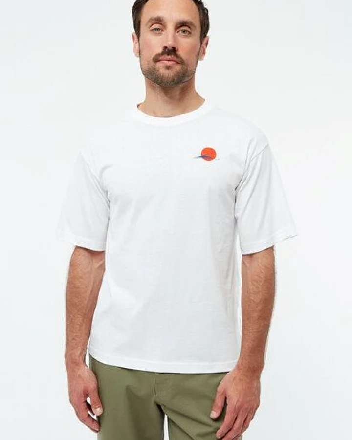 Givn Berlin T-Shirt GBLASSE (SUNSET) aus Bio-Baumwolle mit Print - White