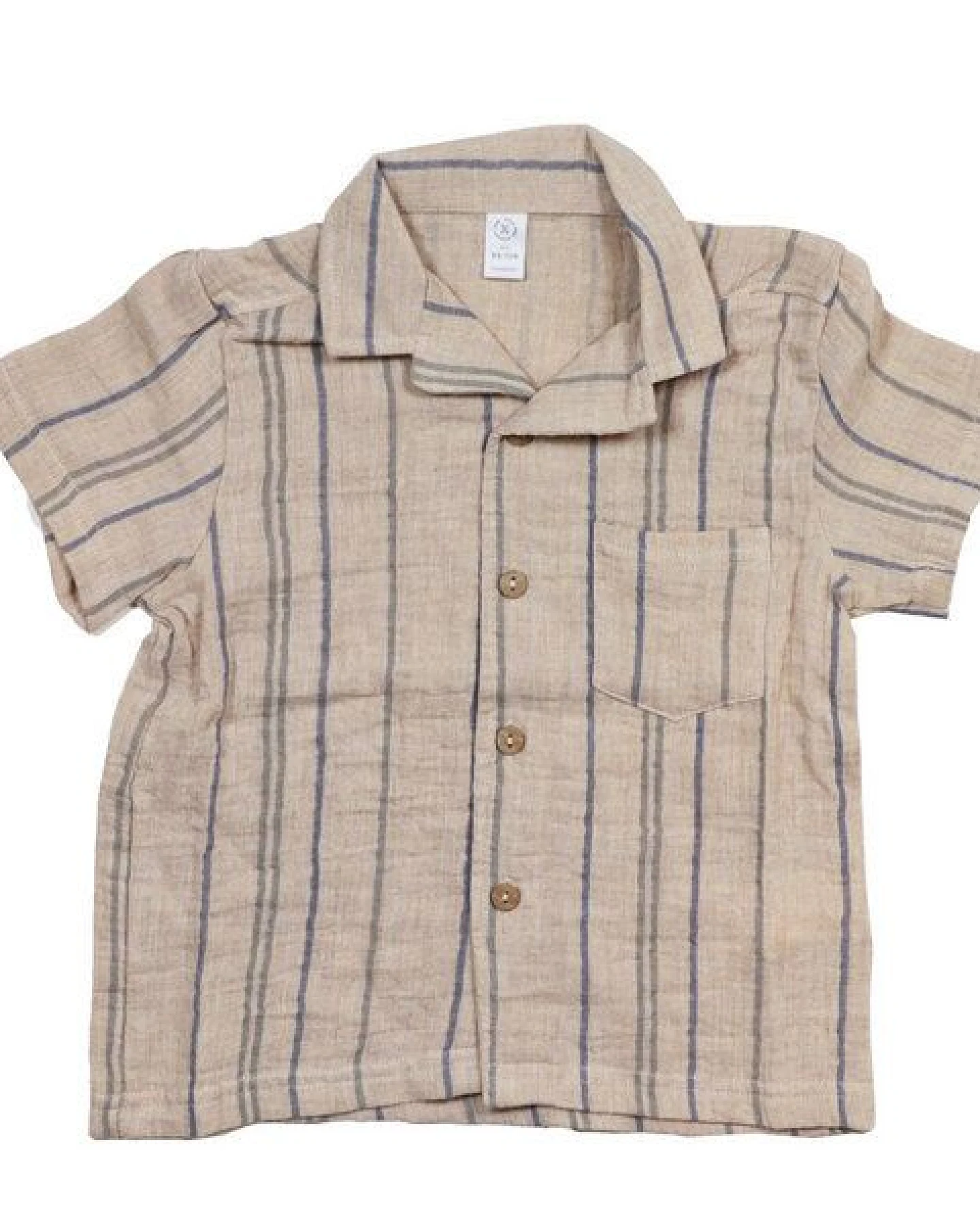 maximo Jungen Hemd Kurzarm Musselinstoff Bio Baumwolle – Ansicht 2