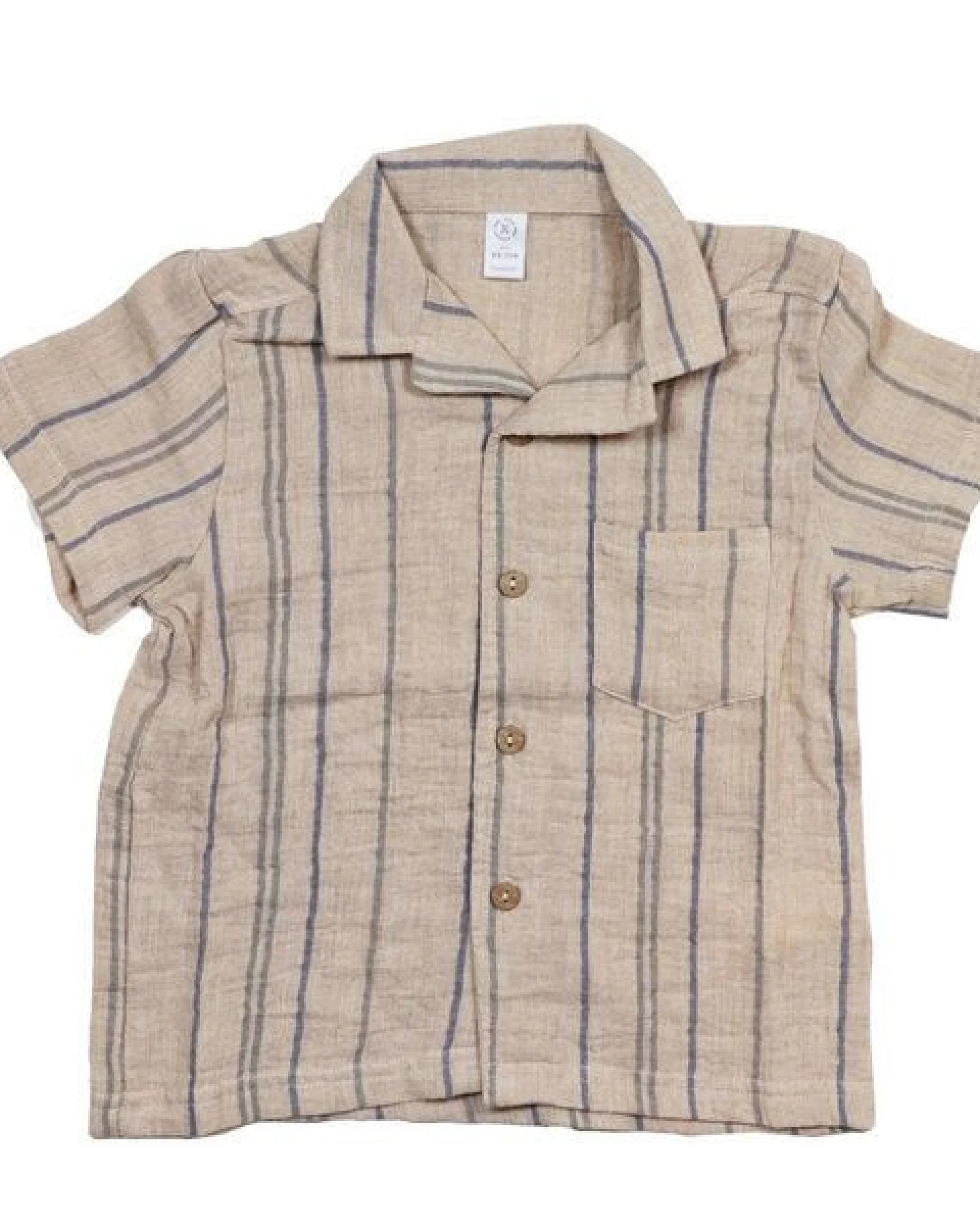 maximo Jungen Hemd Kurzarm Musselinstoff Bio Baumwolle – Ansicht 2