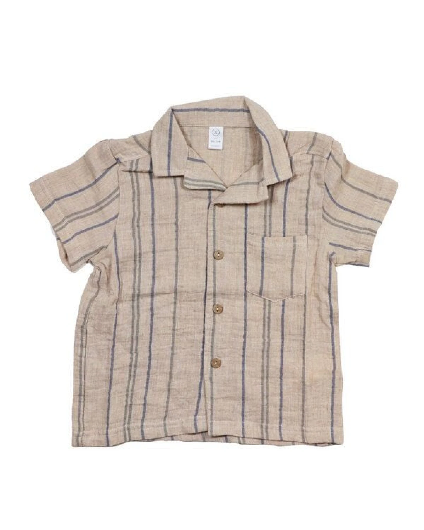 maximo Jungen Hemd Kurzarm Musselinstoff Bio Baumwolle – Ansicht 2