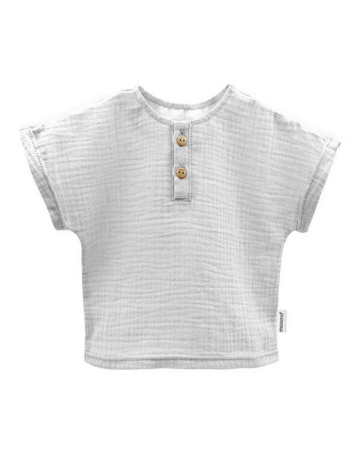 maximo Baby Hemd Kurzarm Bio Baumwolle Musselin