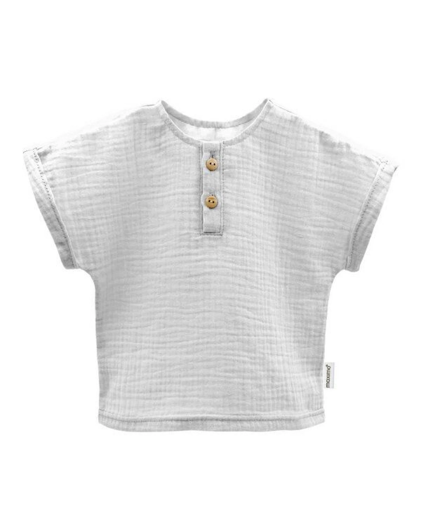 maximo Baby Hemd Kurzarm Bio Baumwolle Musselin – Ansicht 2