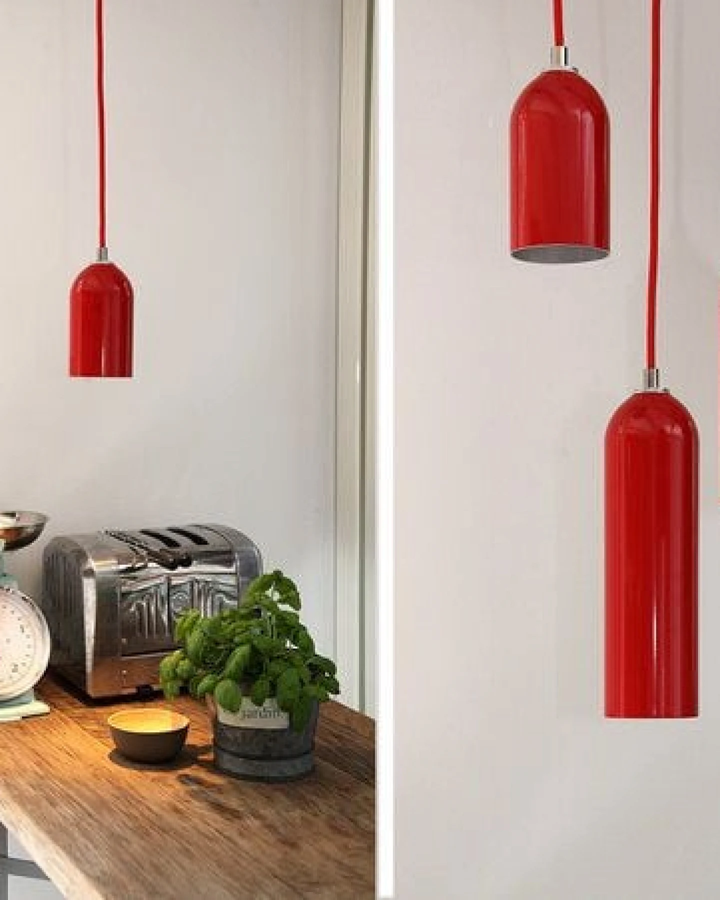 werkvoll by Lena Peter Upcycling Feuerlöscher Hängeleuchte FIRELIGHT rot – Ansicht 4
