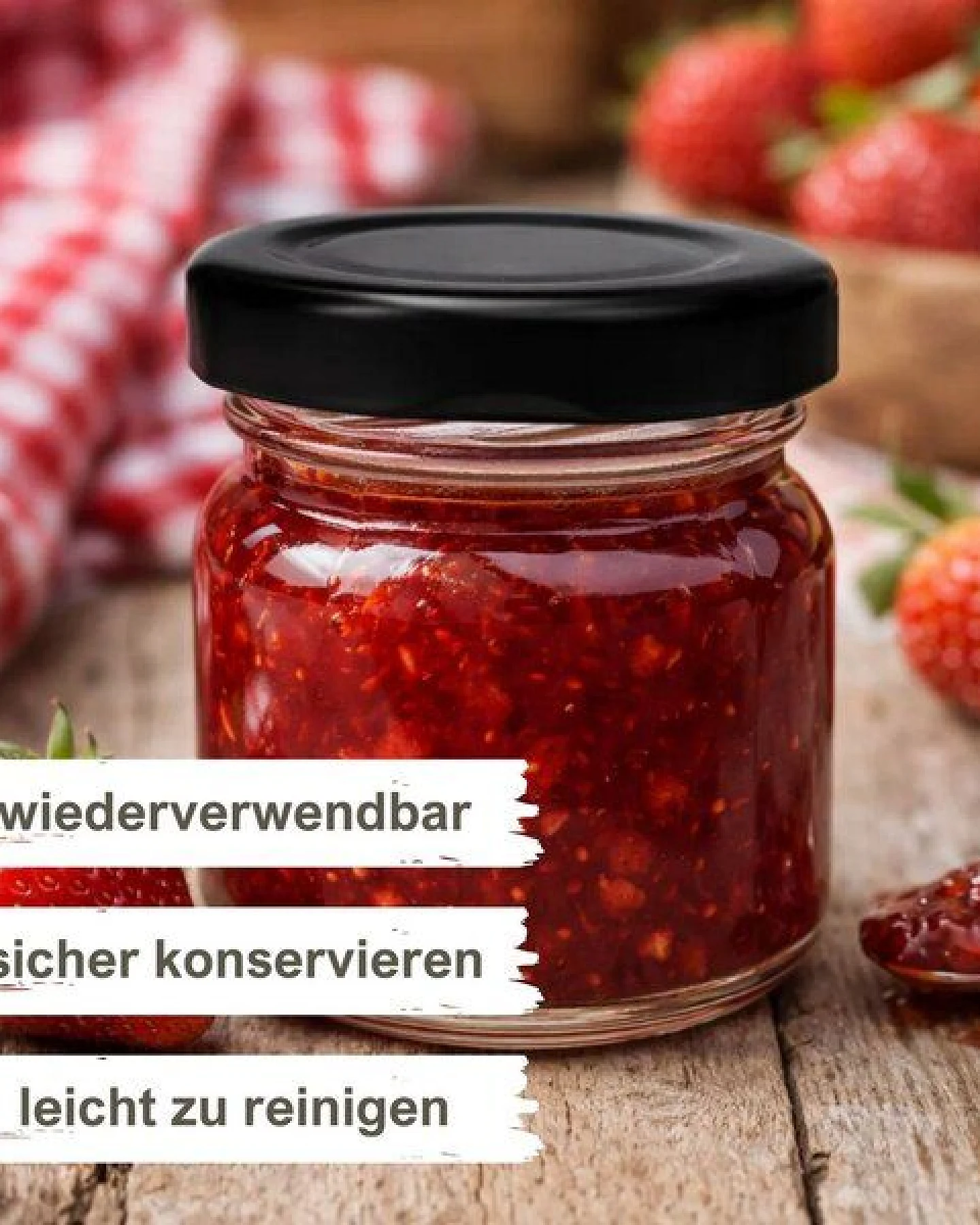 mikken 10 kleine Einmachgläser 40 ml mit Schraubdeckel verschiedene Farben – Ansicht 2