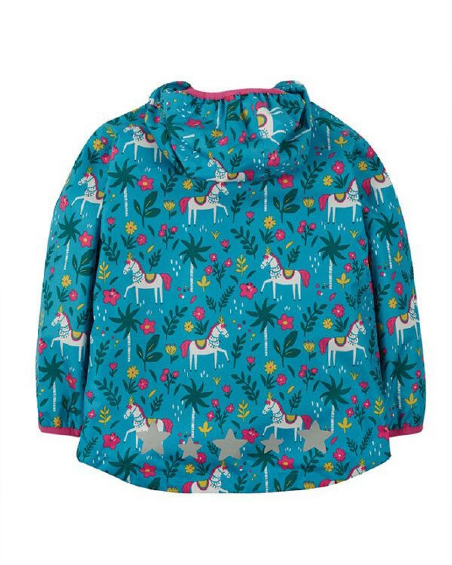 Frugi Regenjacke Indisches Pferd in petrol "Rain or Shine" – Ansicht 3
