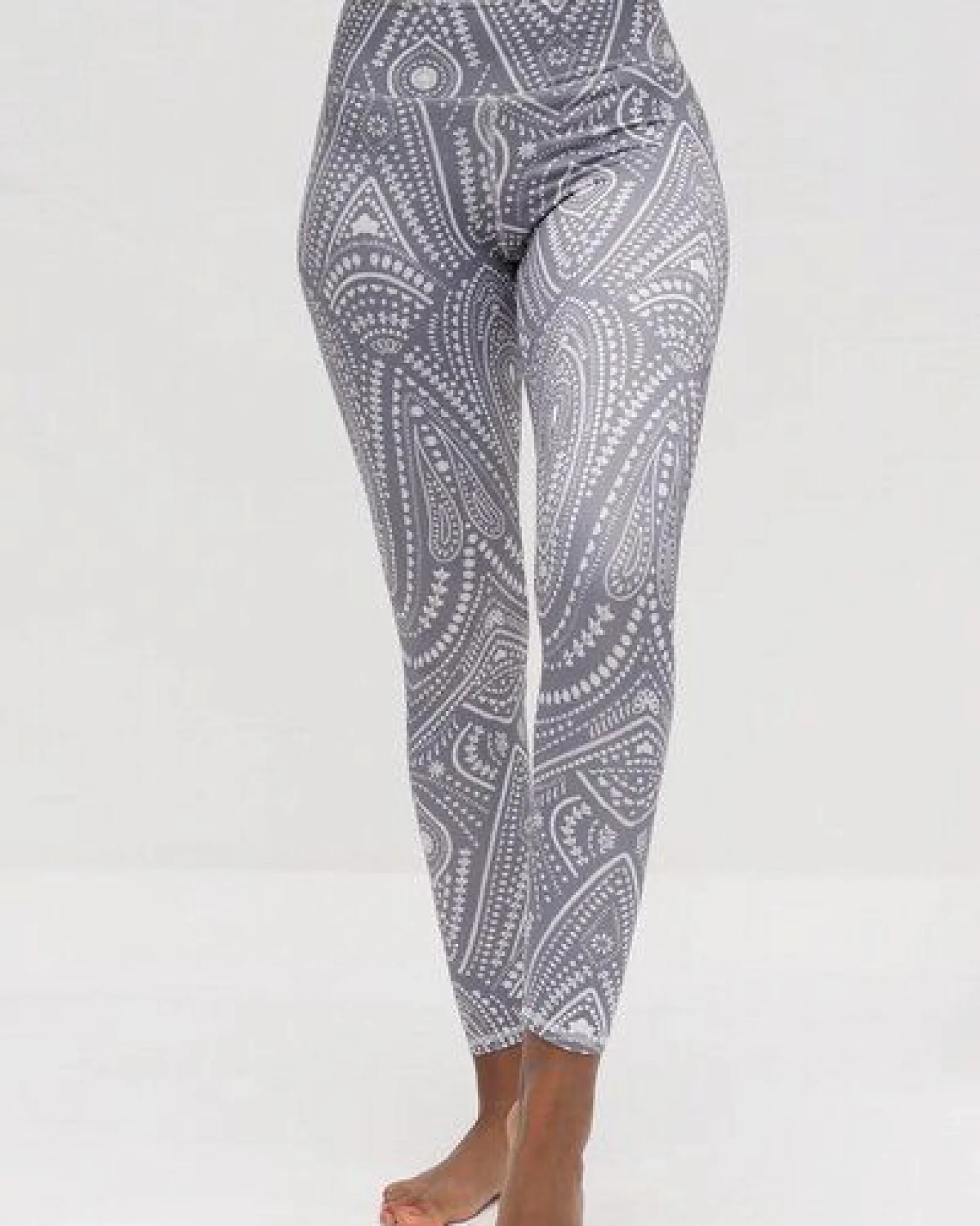 Kismet Yogastyle GANGA LEGGINGS 7/8 MANDALAY GRAU – Ansicht 3