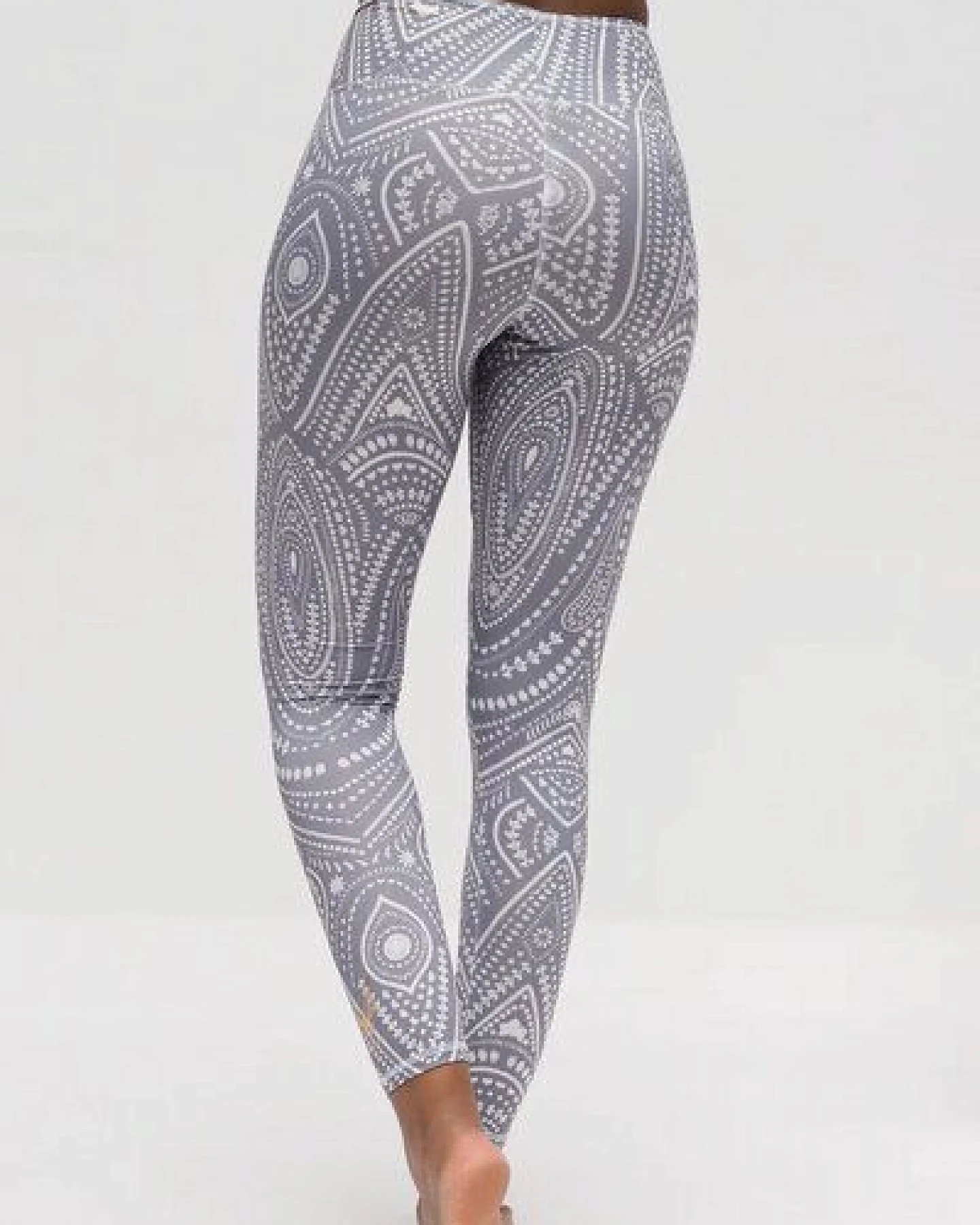 Kismet Yogastyle GANGA LEGGINGS 7/8 MANDALAY GRAU – Ansicht 4