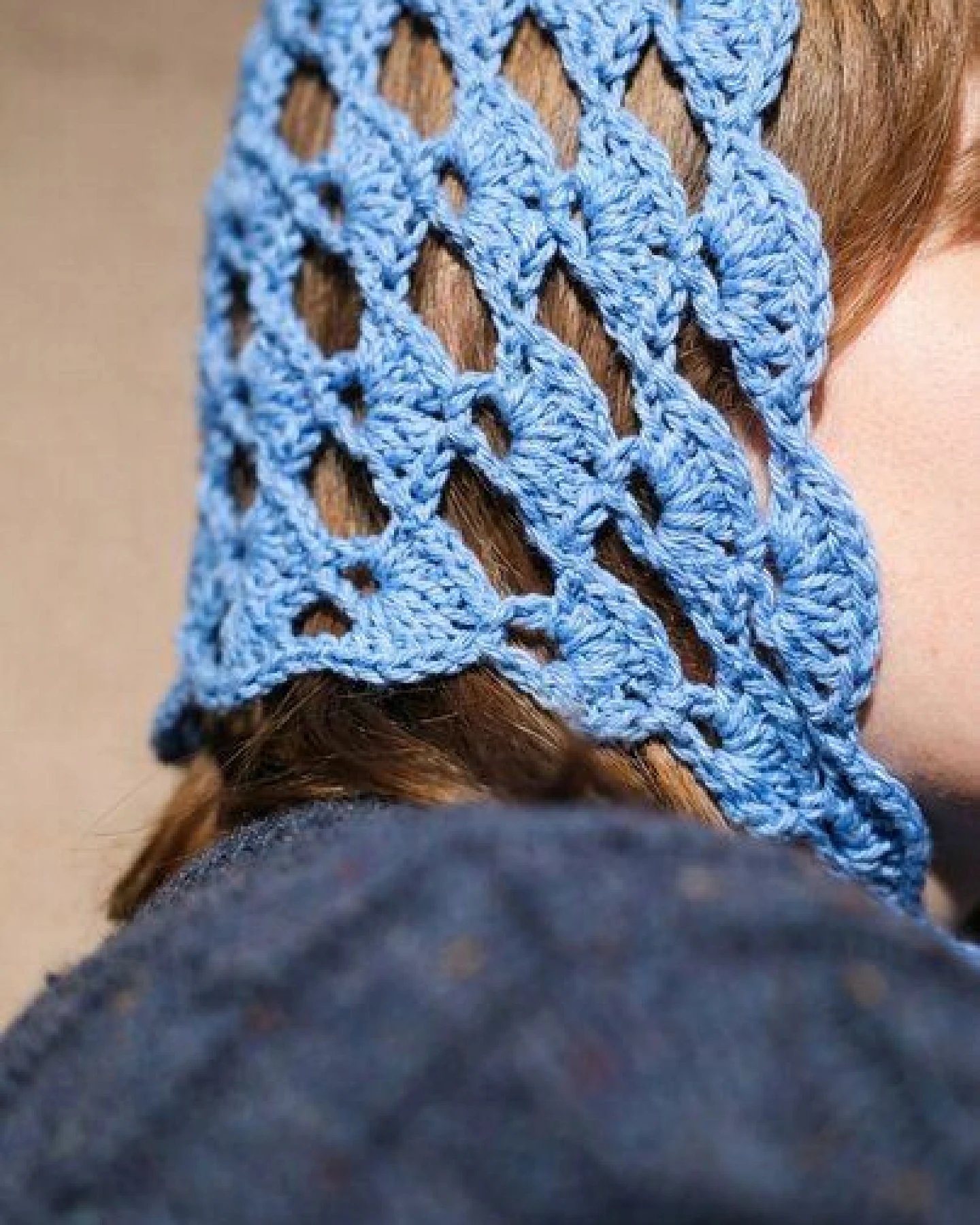 KnitToChange Handgehäkelter Crochet Bonnet aus Baumwolle – Ansicht 2