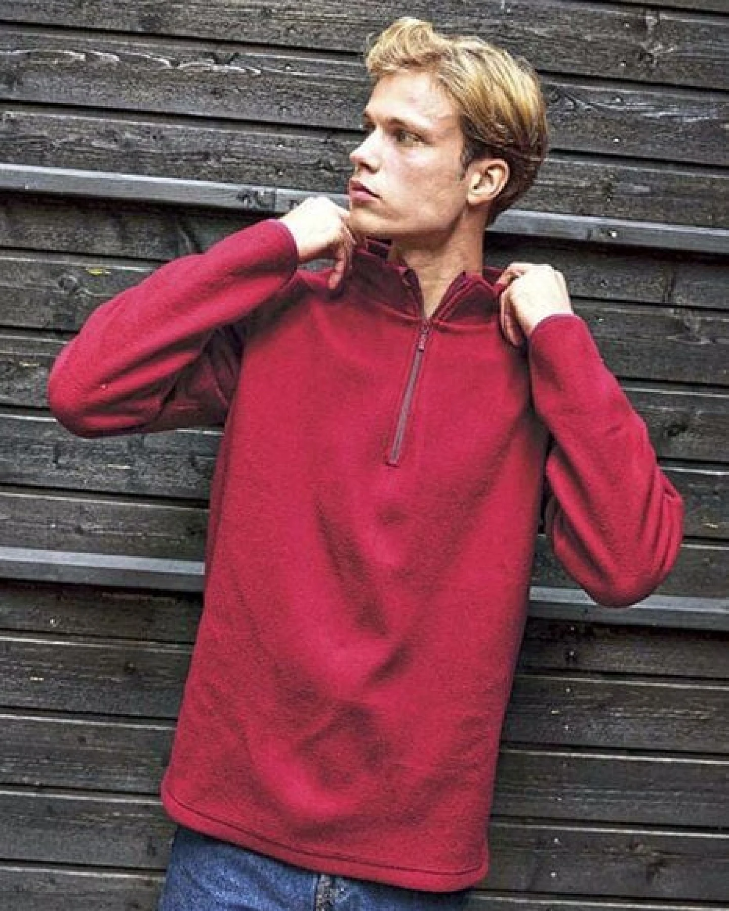 Neutral® Herren Unisex Fleece Troyer Pullover Viertelreißverschluss Quarter Zip von Neutral RPet Recyceltes Polyester Übergrösse bis 5XL – Ansicht 2