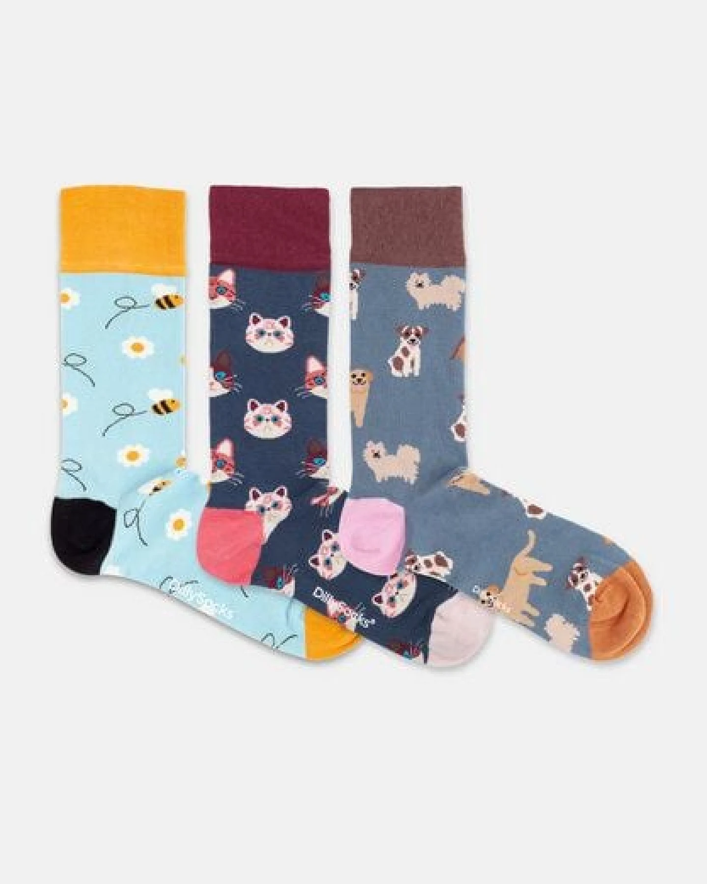 DillySocks Socken „Cute Animal Crew (3er Box)“ – Ansicht 4