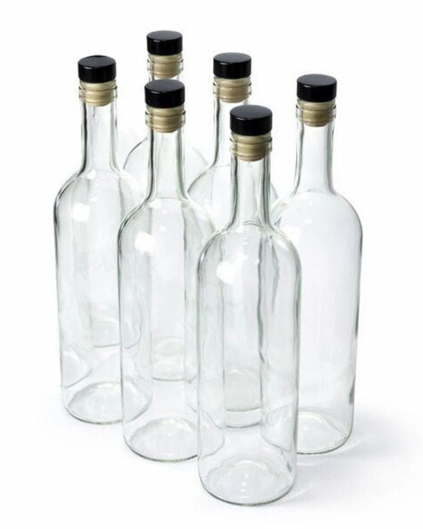 mikken 6er Set Ölflasche 750ml Weinflasche Glasflasche mit Korken – Ansicht 4