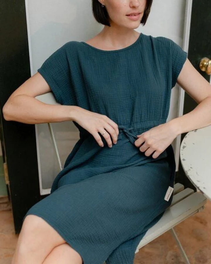 NORDLICHT Musselin Kleid Eleni aus 100% Bio-Baumwolle