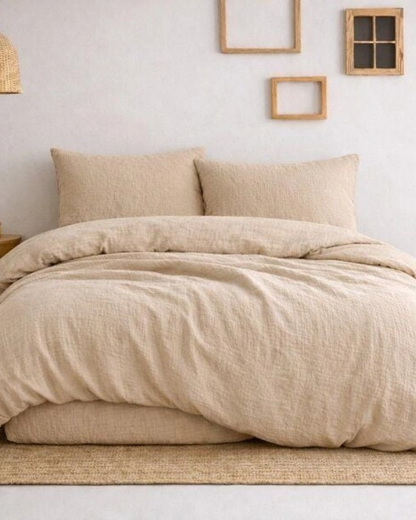 Sandiik Musselin Bettwäsche „Oat Beige“ – aus Biobaumwolle – Ansicht 2