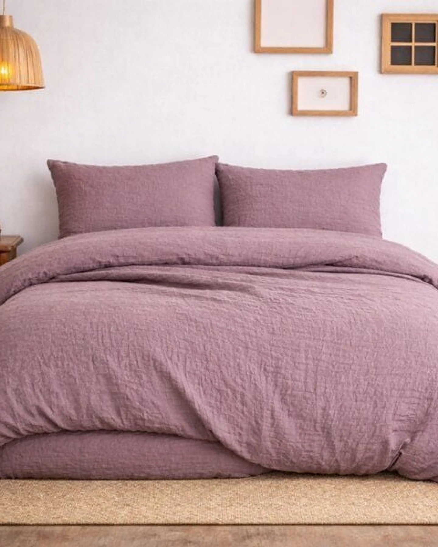Sandiik Musselin Bettwäsche in Mauve– aus Biobaumwolle – Ansicht 2