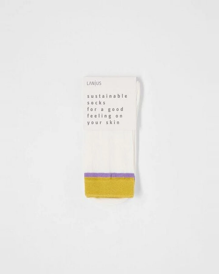 LANIUS Colourblock Socken (GOTS) aus Bio-Baumwolle