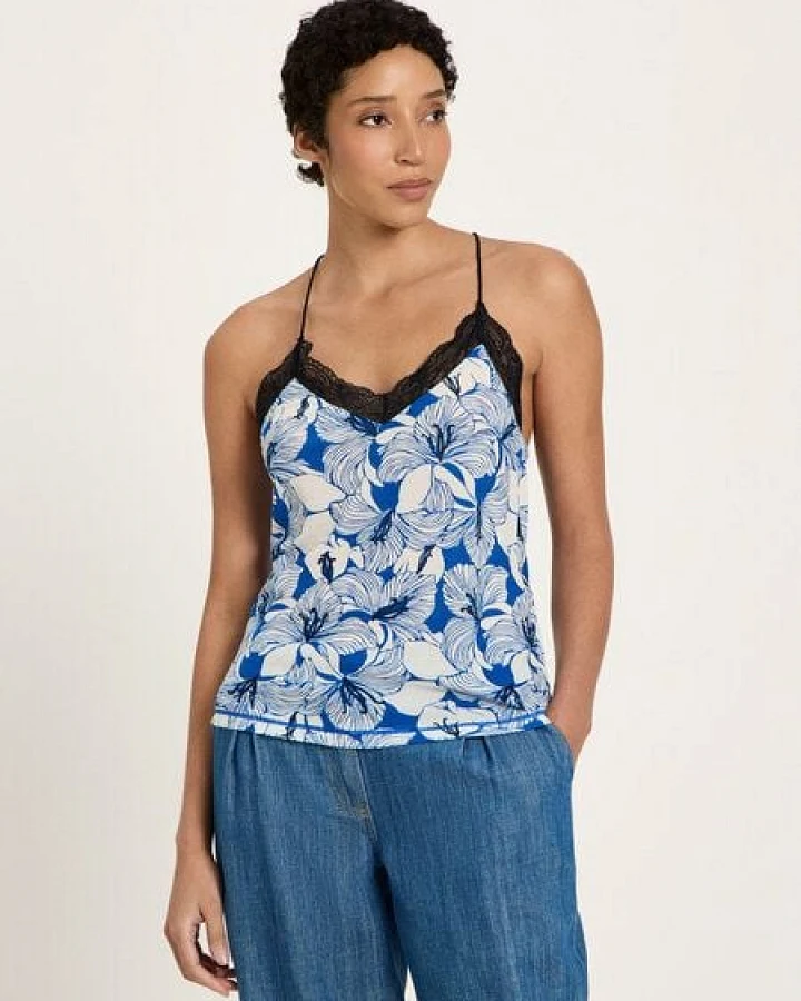 LANIUS Spitzentop aus TENCEL