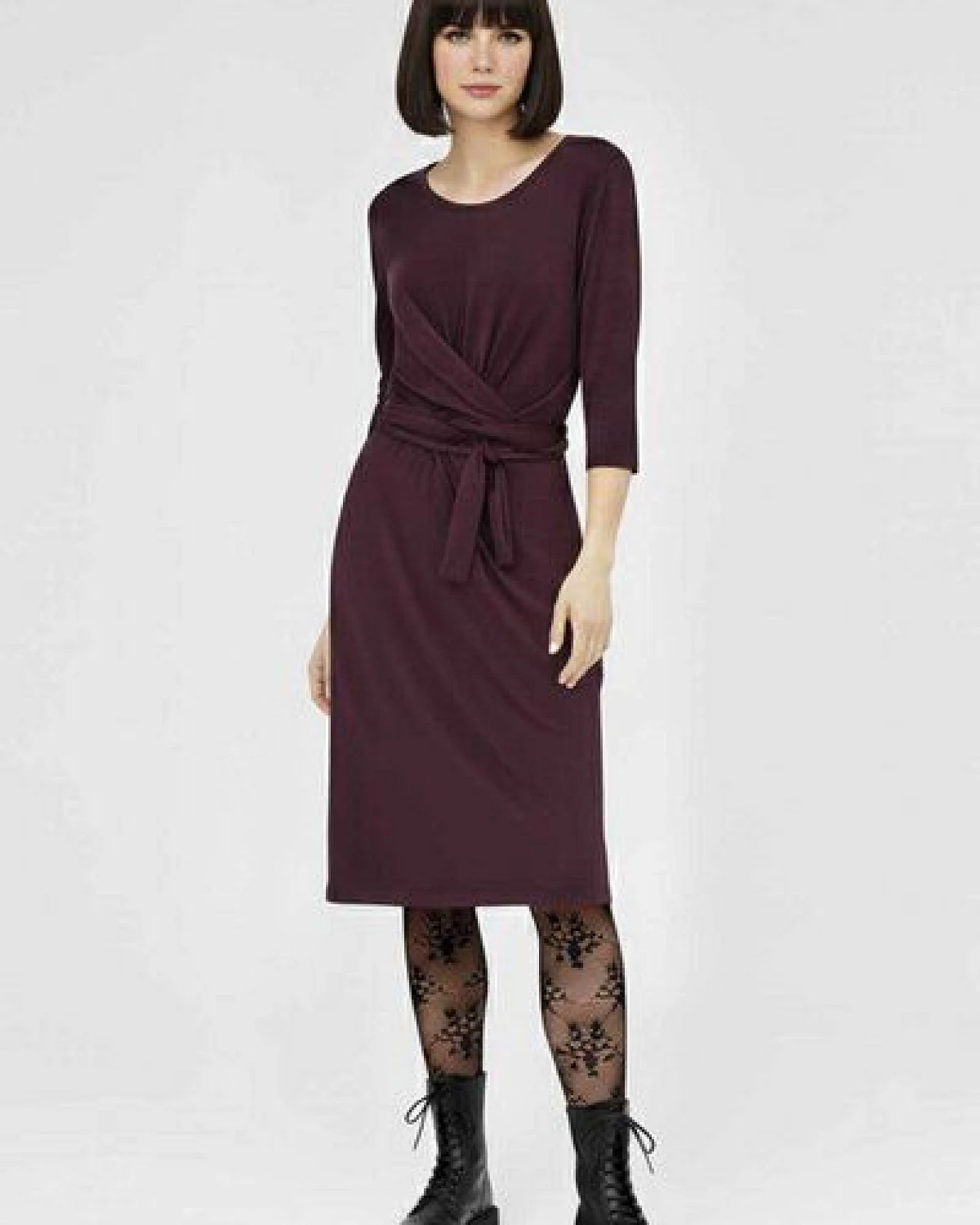 WiDDA berlin Jerseykleid SLINGA in Beere aus Bio Baumwolle – Ansicht 2