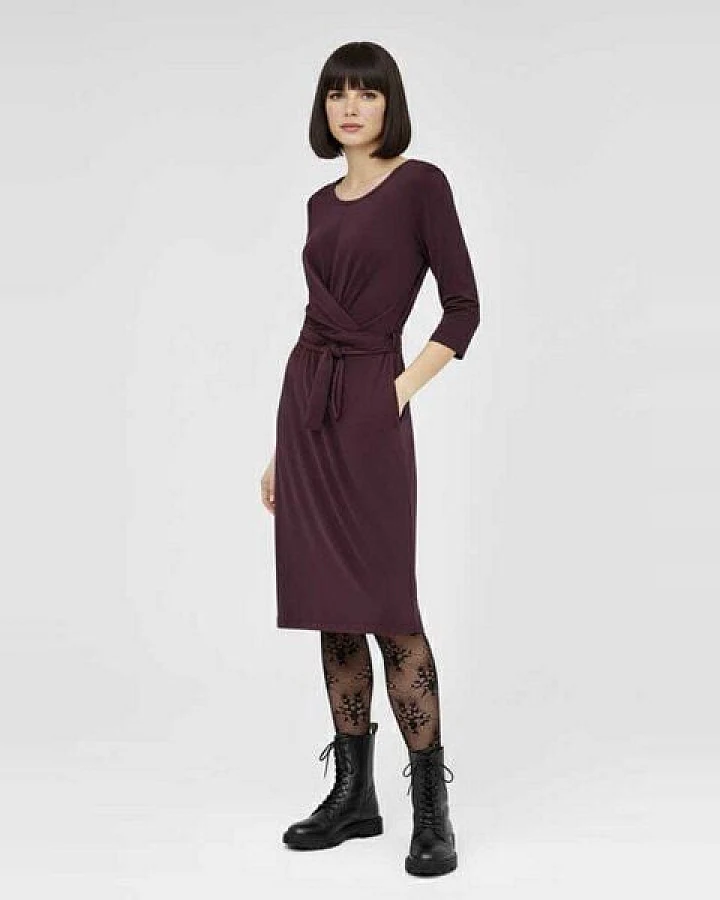 WiDDA berlin Jerseykleid SLINGA in Beere aus Bio Baumwolle
