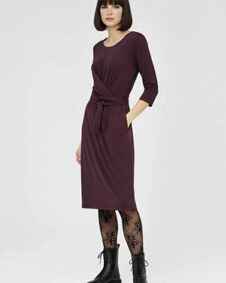 WiDDA berlin Jerseykleid SLINGA in Beere aus Bio Baumwolle