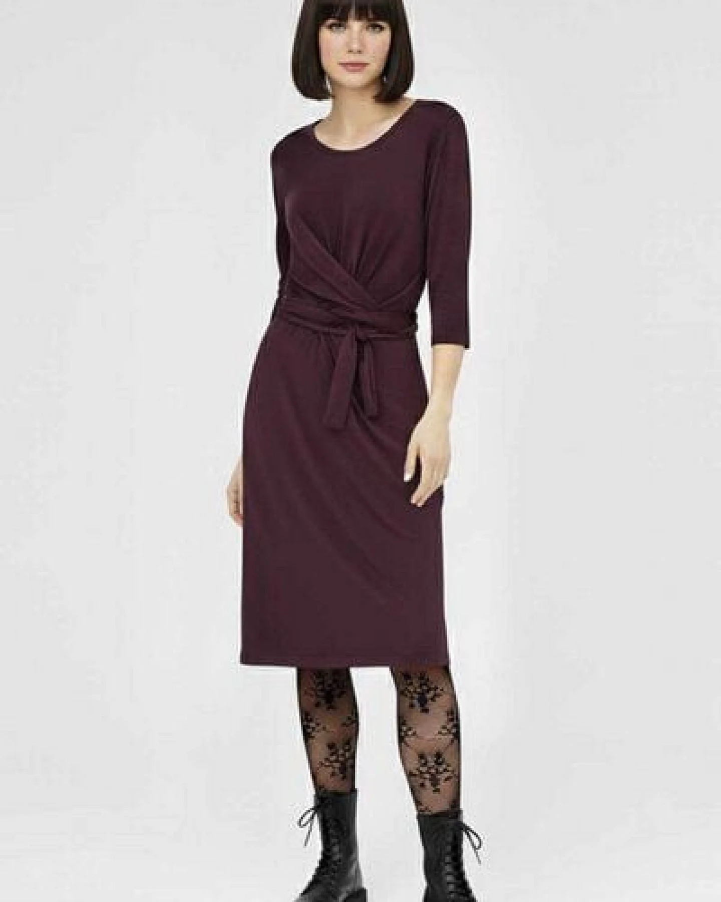 WiDDA berlin Jerseykleid SLINGA in Beere aus Bio Baumwolle – Ansicht 4