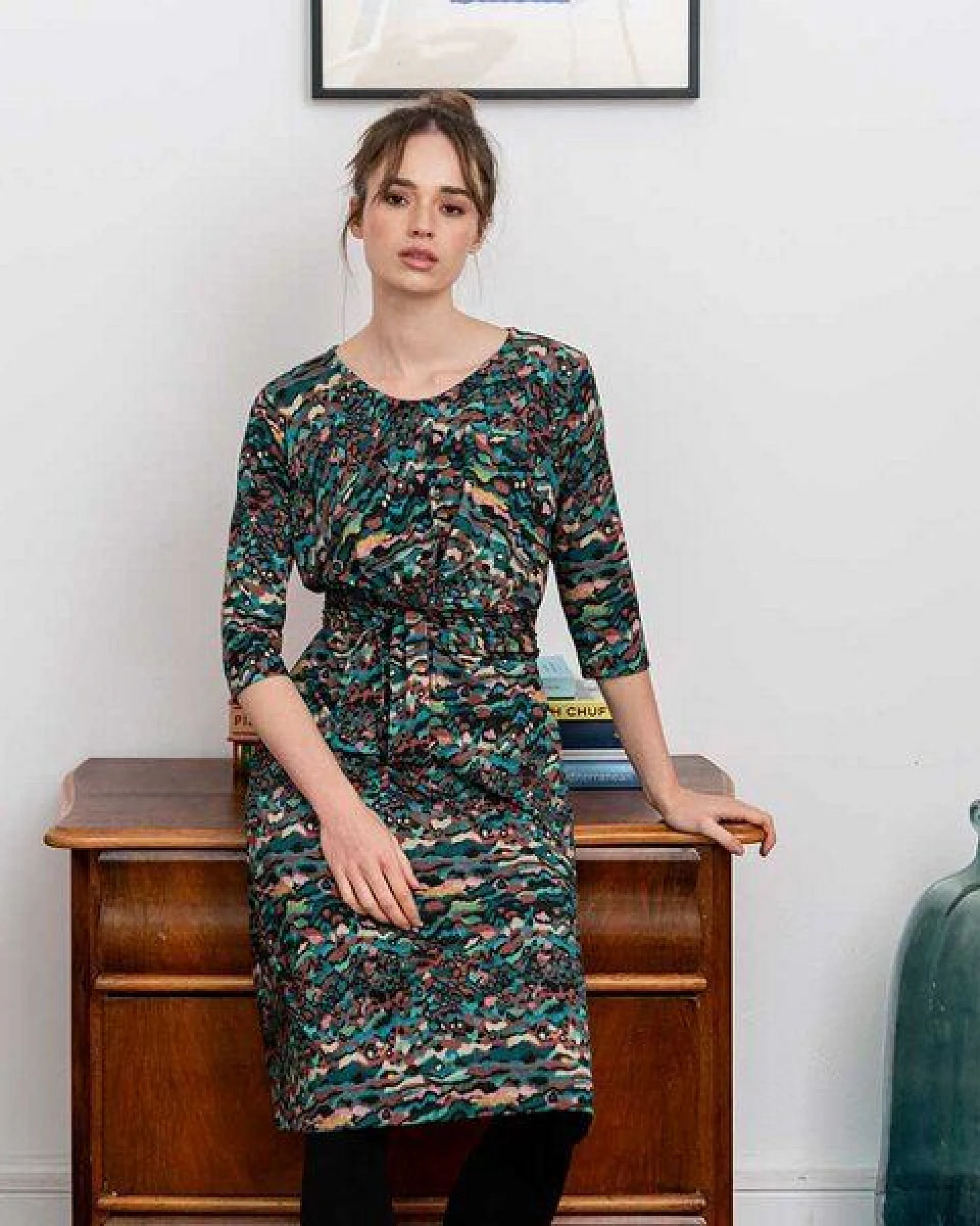 WiDDA berlin SLINGA gemustertes Jerseykleid aus ECOVERO® – Ansicht 3