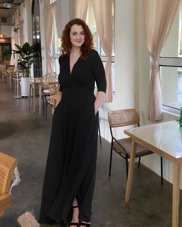Ingoria MAGDALENA Maxi Kleid 3/4 Arm mit Taschen aus TENCEL® Modal Jersey